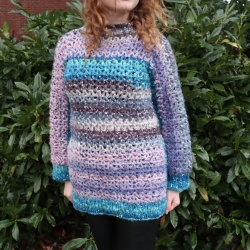 Pullover gehäkelt Tunika Pulunder Mode unisex Handarbeit