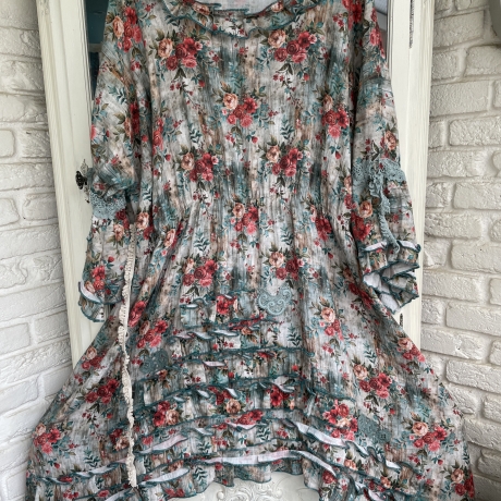 Kleid Größe 40 bis 52 Lagenlook Oversized Baumwolle