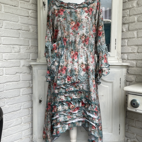 Kleid Größe 40 bis 52 Lagenlook Oversized Baumwolle