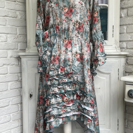 Kleid Größe 40 bis 52 Lagenlook Oversized Baumwolle
