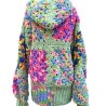 Pullover gehäkelt mit Kapuze Sweater Tunika Granny Muster weich