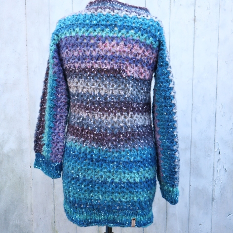 Pullover gehäkelt Tunika Pulunder Mode unisex Handarbeit