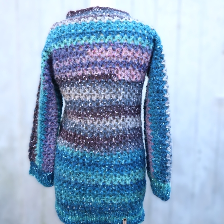 Pullover gehäkelt Tunika Pulunder Mode unisex Handarbeit