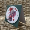 Grußkarte - Valentinstag - Geburtstag - kleiner Elefant Herzen