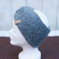 Ohrwärmer gestrickt Stirnband Strickmode Turban Haarband Wolle