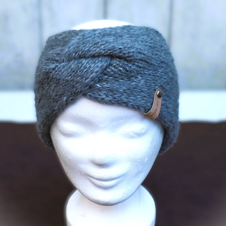 Ohrwärmer gestrickt Stirnband Strickmode Turban Haarband Wolle
