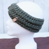 Ohrwärmer gehäkelt Stirnband Strickmode Turban Haarband grün