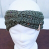 Ohrwärmer gehäkelt Stirnband Strickmode Turban Haarband grün