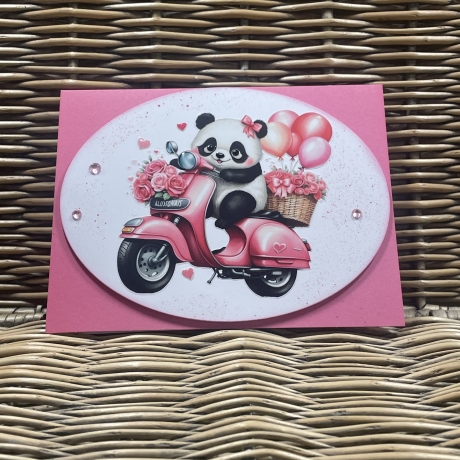 Freundschaftskarte - Valentinstag - Pandabär - Geburtstag
