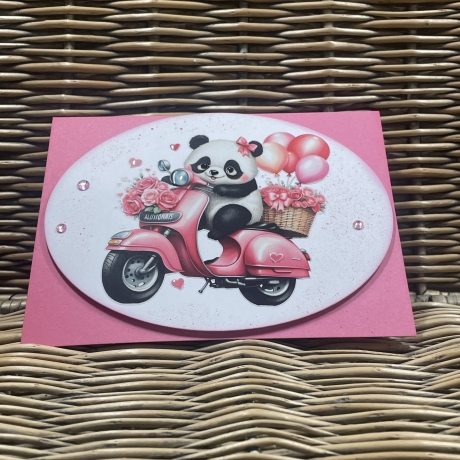 Freundschaftskarte - Valentinstag - Pandabär - Geburtstag
