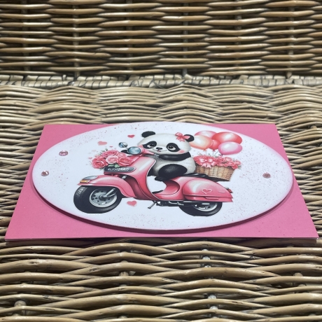 Freundschaftskarte - Valentinstag - Pandabär - Geburtstag