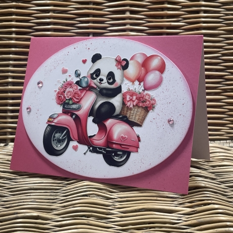 Freundschaftskarte - Valentinstag - Pandabär - Geburtstag