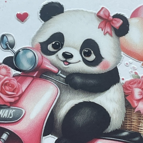 Freundschaftskarte - Valentinstag - Pandabär - Geburtstag