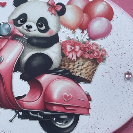 Freundschaftskarte - Valentinstag - Pandabär - Geburtstag