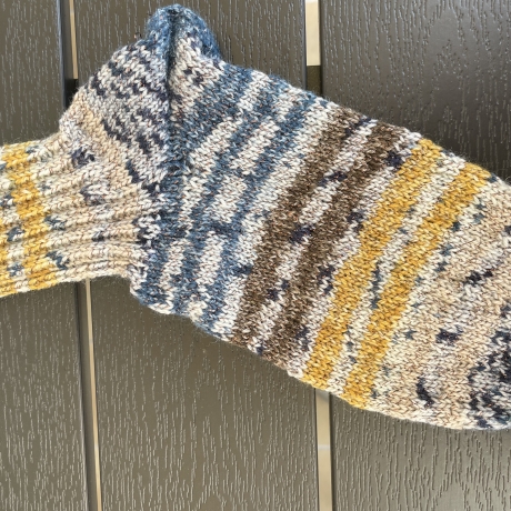 Handgestrickte  Socken Gr. 39/40 mit Glitzerfaden