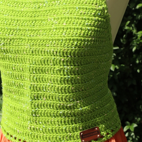 Top gehäkelt Häkeltop Oberteil Bustier Damenmode Handarbeit 