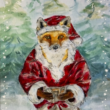 Weihnachtskarte Klappkarte Handarbeit