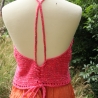 Top gehäkelt Häkeltop Oberteil Bustier Damenmode Handarbeit pink