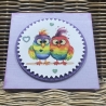 Karte Pärchenkarte - bunte Vögel - Regenbogen - lila - LGBTQ*