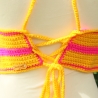 Top gehäkelt Häkeltop Oberteil Bustier bunt Handarbeit