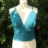 Top gehäkelt Häkeltop Oberteil Bustier Damenmode Handarbeit 