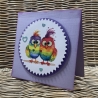 Karte Pärchenkarte - bunte Vögel - Regenbogen - lila - LGBTQ*