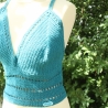 Top gehäkelt Häkeltop Oberteil Bustier Damenmode Handarbeit 
