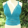 Top gehäkelt Häkeltop Oberteil Bustier Damenmode Handarbeit 