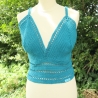 Top gehäkelt Häkeltop Oberteil Bustier Damenmode Handarbeit 