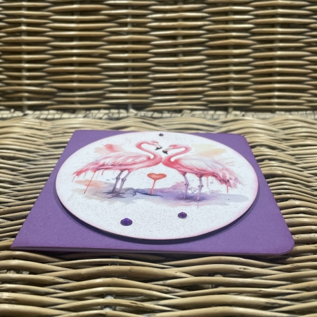Freundschaftskarte - Valentinstagskarte - Flamingos - Liebe