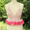 Top gehäkelt Häkeltop Rüschentop Bustier Handarbeit bunt