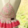Top gehäkelt Häkeltop Rüschentop Bustier Handarbeit bunt
