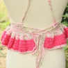 Top gehäkelt Häkeltop Rüschentop Bustier Handarbeit bunt