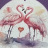 Freundschaftskarte - Valentinstagskarte - Flamingos - Liebe