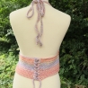 Top gehäkelt Häkeltop Rüschentop Bustier Handarbeit bunt