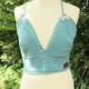 Top gehäkelt Häkeltop Oberteil Bustier Damenmode Handarbeit 