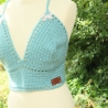 Top gehäkelt Häkeltop Oberteil Bustier Damenmode Handarbeit 