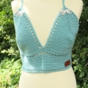 Top gehäkelt Häkeltop Oberteil Bustier Damenmode Handarbeit 