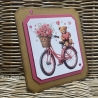 Karte - Geburtstag - Freundschaft - Fahrrad - Rosen - Teddybär