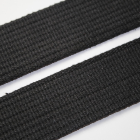 Gurtband gesteppt Baumwolle 40 mm schwarz Baumwoll-Gurtband