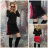 Schwarz roter Goa Rock cutout mini Punk Gothic