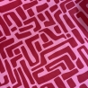 beschichtete Baumwolle Abstrakt rot rosa Poppy Fabrics