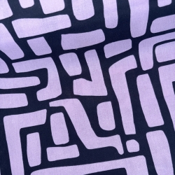 beschichtete Baumwolle Abstrakt lavendel dunkelblau Poppy Fabrics