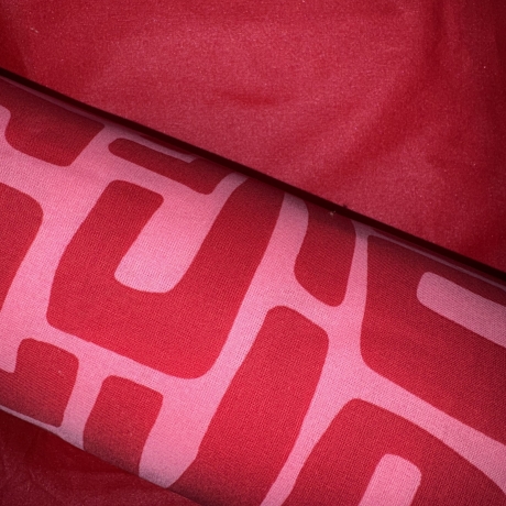 beschichtete Baumwolle Abstrakt rot rosa Poppy Fabrics