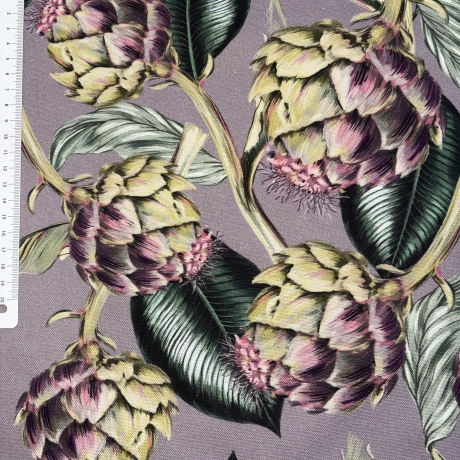 Canvas Artischoke lavendel lila 100% Baumwolle 