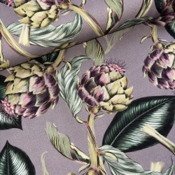Canvas Artischoke lavendel lila 100% Baumwolle 