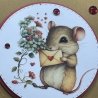 Karte Valentinstag - Geburtstag - verliebte Maus 