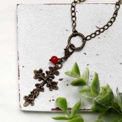 Kreuz • Halskette bronze | Halsschmuck | Geschenkidee
