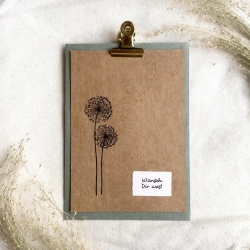 Wünsch dir was • Karte zum Geburtstag Geldgeschenk Pusteblume