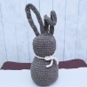 Hase Osterdeko gehäkelt Wohndeko Türstopper Osterhase braun